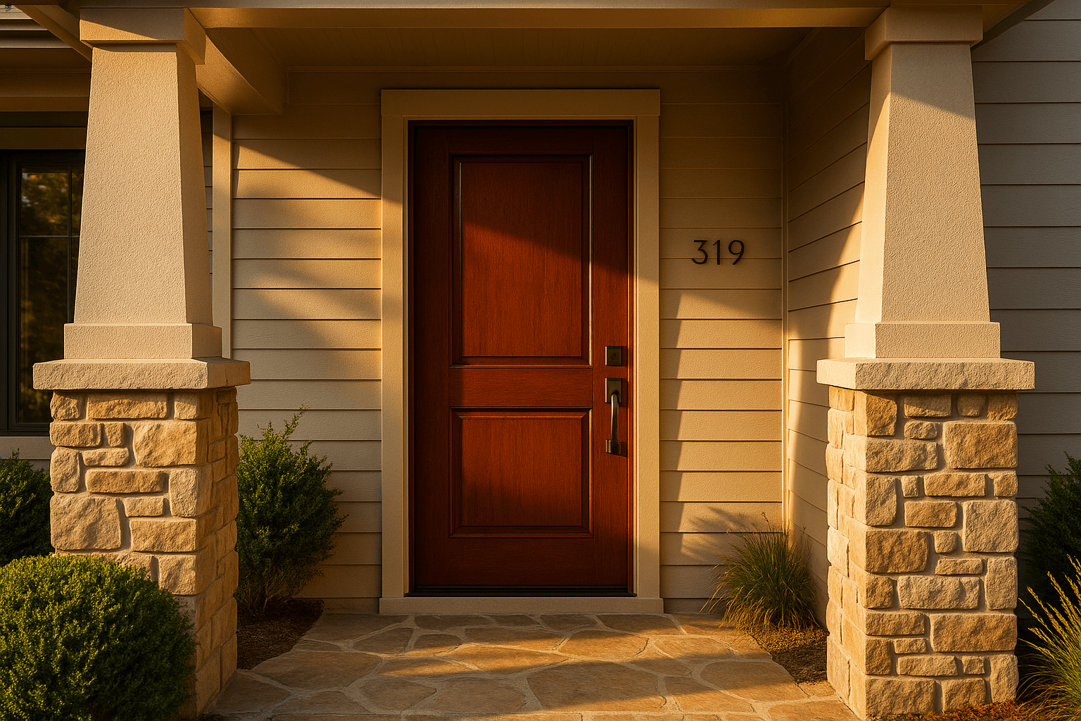 Hoelscher Mahogany Grain — Exterior Doors