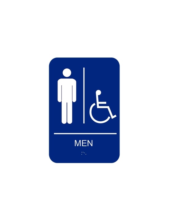 Cal-Royal California-Approved Restroom Signs with Braille — manufacturer product view