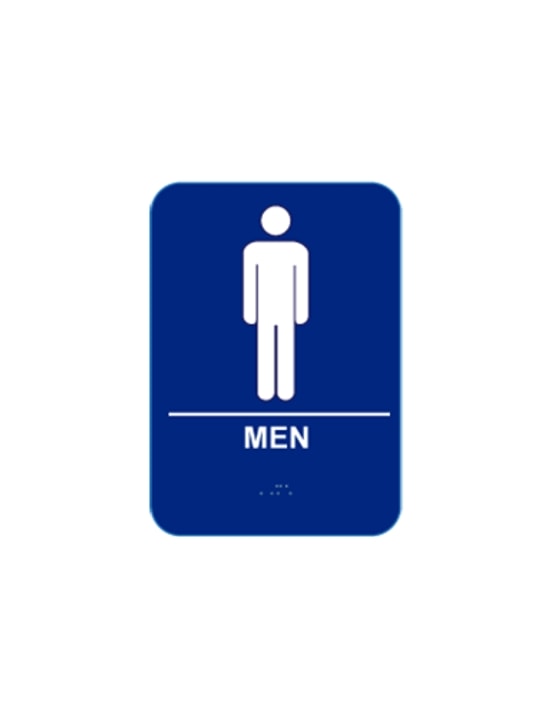 Cal-Royal Handicap Restroom Signs (ADA) with Braille — manufacturer product view