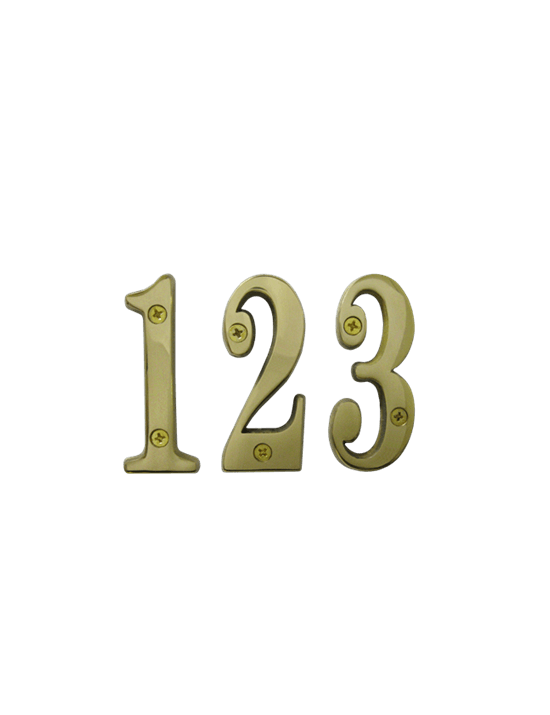 Cal-Royal Solid Brass Numbers and Letters — manufacturer product view