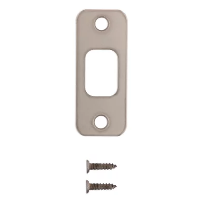Kwikset Deadbolt Round Corner Strike, 1-1/8in x 2-3/4in — manufacturer family view
