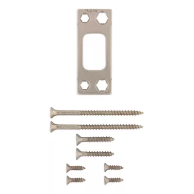 Kwikset Deadbolt Square Corner Strike, 4-Hole, 1-1/8in x 2-3/4in