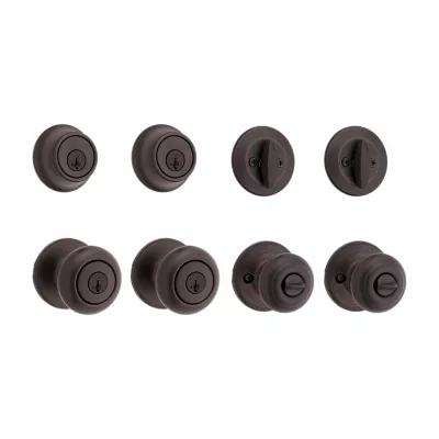 Kwikset Cove Project Pack - Two Keyed Knobs and Two Keyed One Side Deadbolts - featuring SmartKey — manufacturer family view