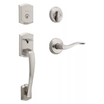 Kwikset Prescott Handleset with Sedona Lever - Deadbolt Keyed One Side - featuring SmartKey — manufacturer family view