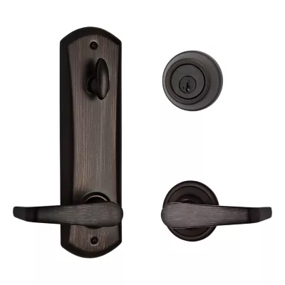 Kwikset Metal Interconnect Levers - Key Control Deadbolt with Kingston Passage Lever — manufacturer family view
