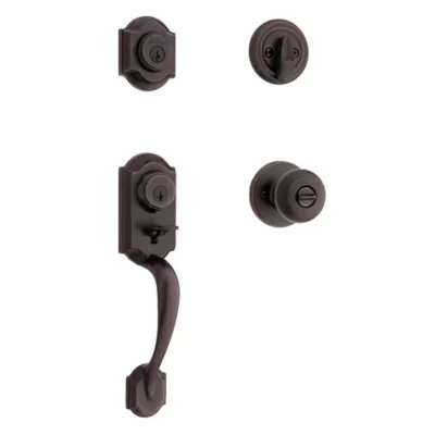 Kwikset Montara Handleset with Cove Knob - Deadbolt Keyed One Side - featuring SmartKey — manufacturer family view