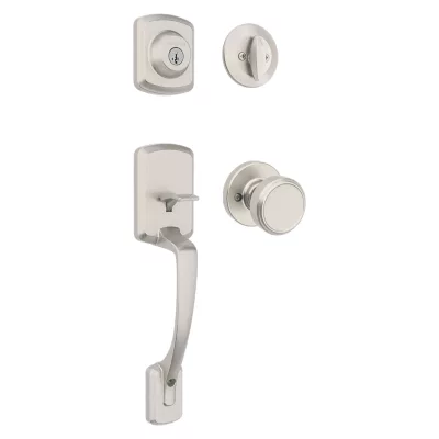 Kwikset Henley Handleset with Maven Knob (Round) - Deadbolt Keyed One Side - featuring SmartKey — manufacturer family view