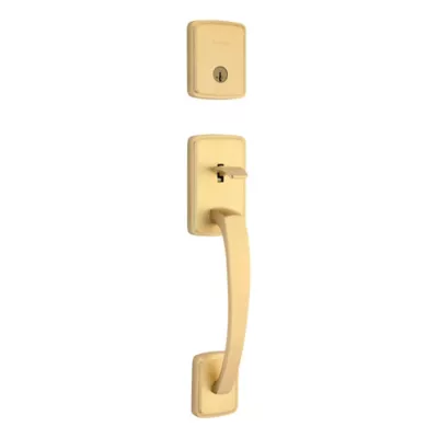 Kwikset Brentford Handleset with Sora Knob (Rectangle) - Deadbolt Keyed One Side - featuring SmartKey — manufacturer family view
