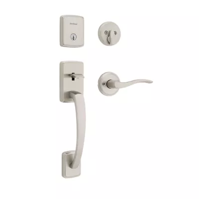 Kwikset Brentford Handleset with Sedona Lever - Deadbolt Keyed One Side - featuring SmartKey — manufacturer family view