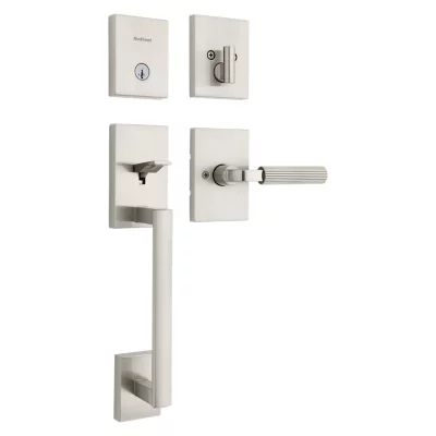 Kwikset San Clemente Handleset with Mirada Lever - Deadbolt Keyed One Side - featuring SmartKey — manufacturer family view
