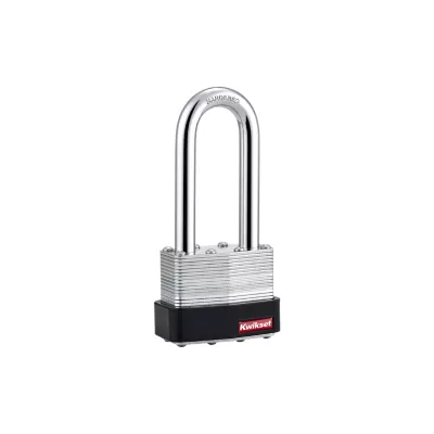 Kwikset 2 in Laminated Steel Padlock with 2-1/2 in Hardened Steel Shackle — manufacturer family view