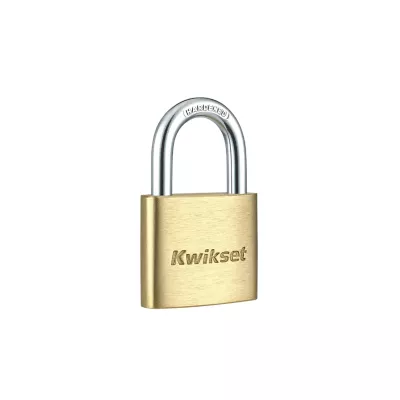 Kwikset 1-9/16 in Brass Padlock with 7/8 in Hardened Steel Shackle — manufacturer family view