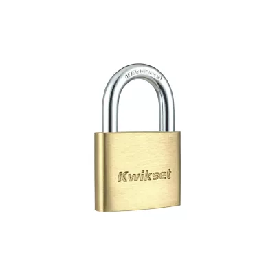 Kwikset 2 in Brass Padlock with 1 in Hardened Steel Shackle — manufacturer family view