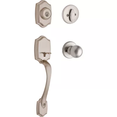 Kwikset Belleview Handleset with Polo Knob - Deadbolt Keyed One Side - featuring SmartKey — manufacturer family view