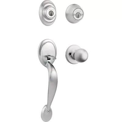 Kwikset Dakota Handleset with Polo Knob - Deadbolt Keyed Both Sides - with Pin & Tumbler — manufacturer family view