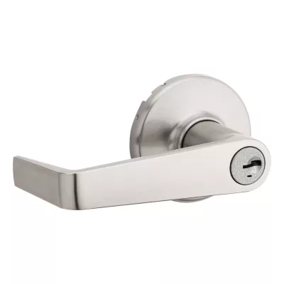 Kwikset Kingston Push Button Lever - Keyed - featuring SmartKey