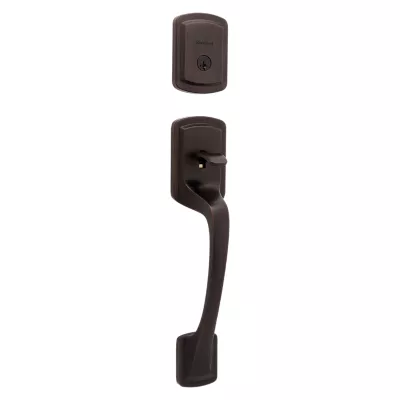 Kwikset Prague Handleset - Deadbolt Keyed One Side (Exterior Only) - featuring SmartKey — manufacturer family view