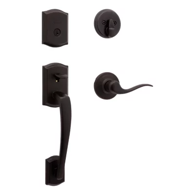 Kwikset Prescott Handleset with Tustin Lever - Deadbolt Keyed One Side - featuring SmartKey — manufacturer family view