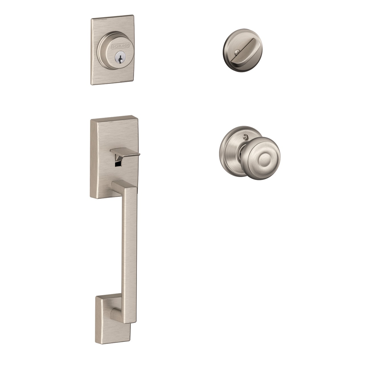 Schlage Single Cylinder Handleset and Georgian Knob — manufacturer family view