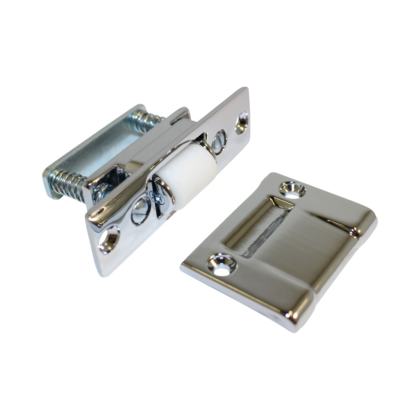 Pamex Heavy Duty Roller Catch w/Full-Lip Strike in Polished Chrome