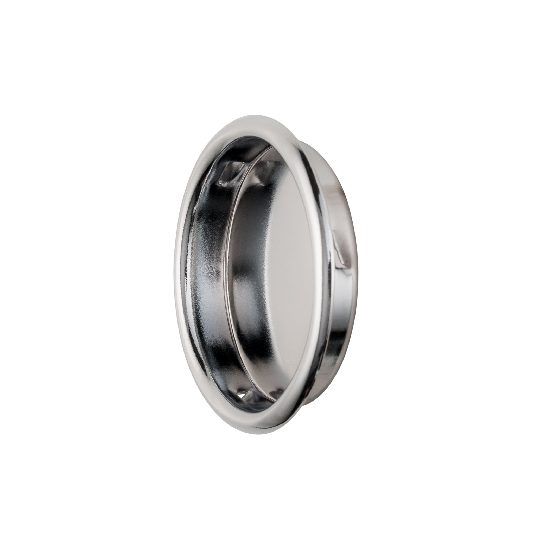 Pamex 2-1/8" Finger Pull, Snap-In in Polished Chrome