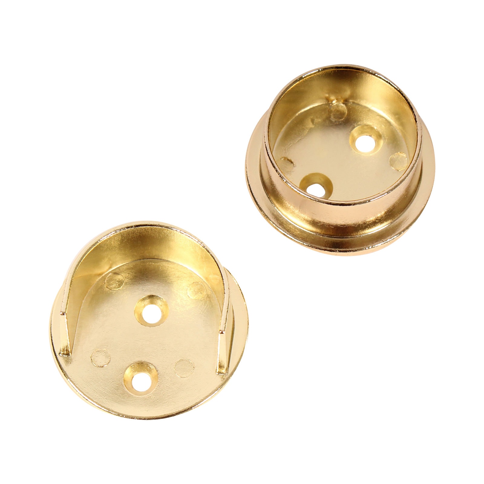 Pamex Metal Pole Socket Set (1-1/2") in Polished Brass