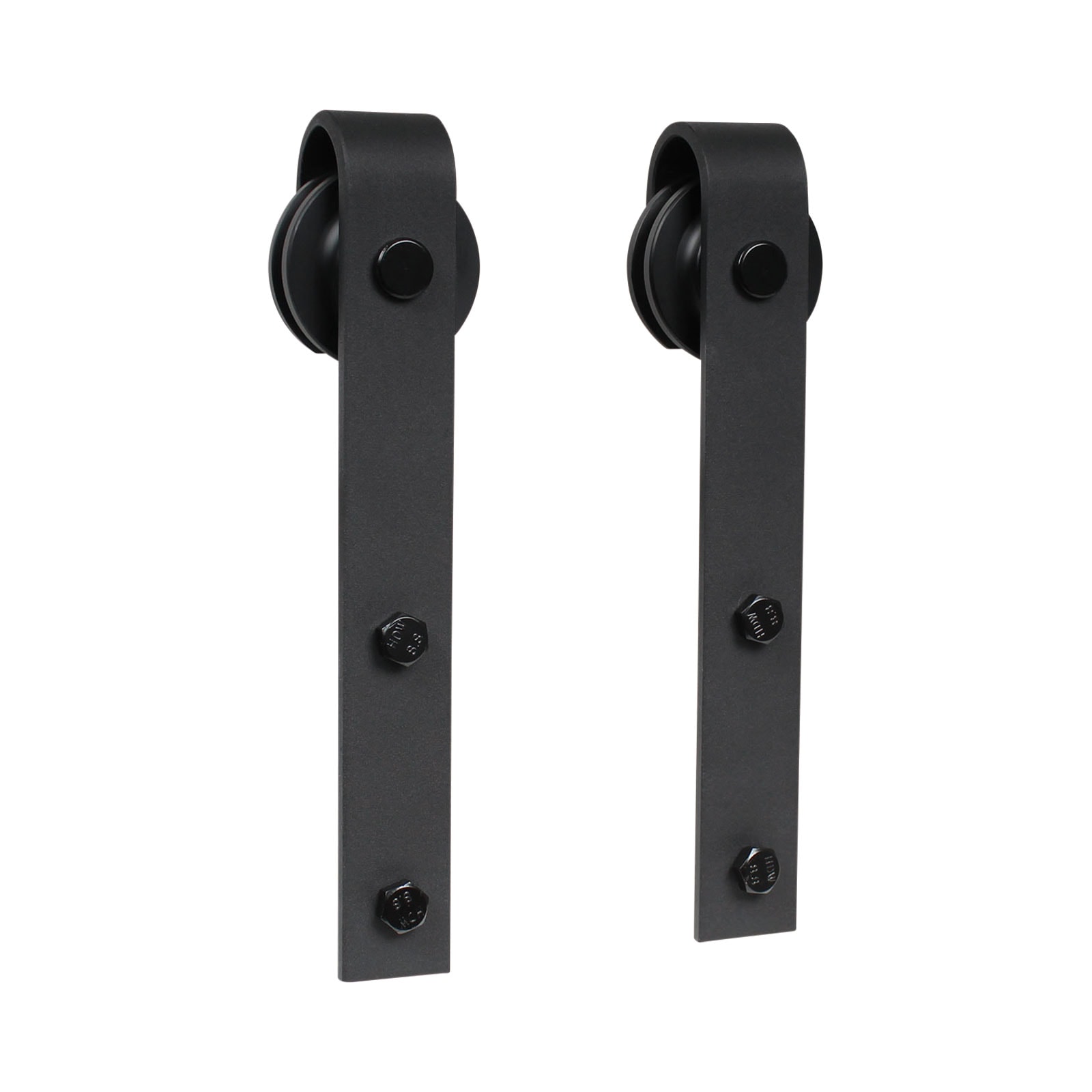 Pamex Bent Strap Wheel Add-A-Door Kit (Less Track) in Matte Black