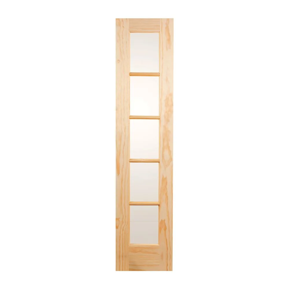 Pine 6-Lite French Door with Ovolo Sticking - Clear Glass - 1-3/8" interior door