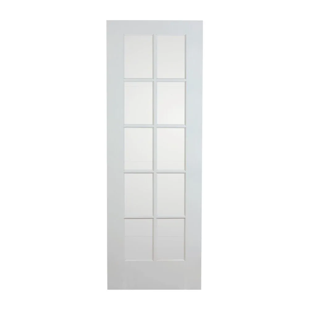 Pine 12 Lite French Door with Ovolo Sticking - Clear Glass, 1-3/8" interior door