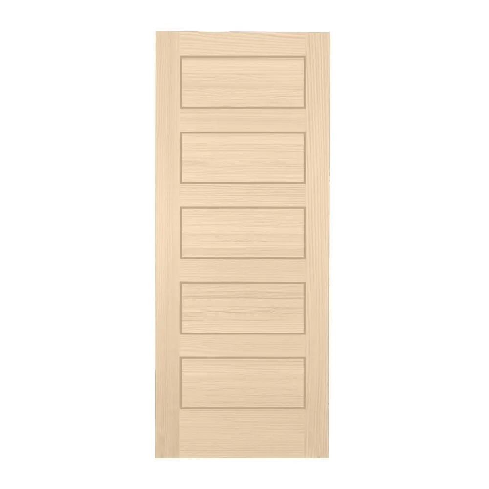 Pine C60 6-Panel Shaker Door with Square Sticking - 1-3/8" interior door