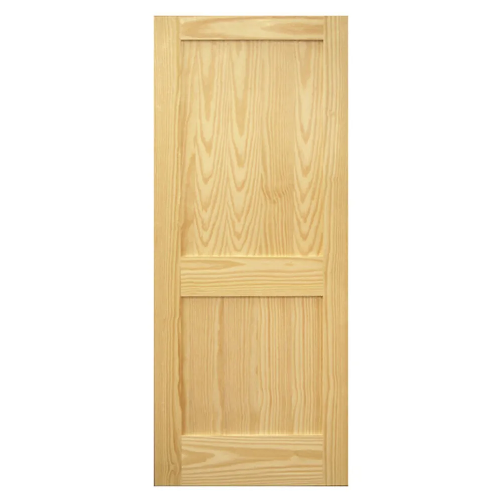 Pine 2-Panel Shaker Door with Square Sticking - 1-3/8" interior door