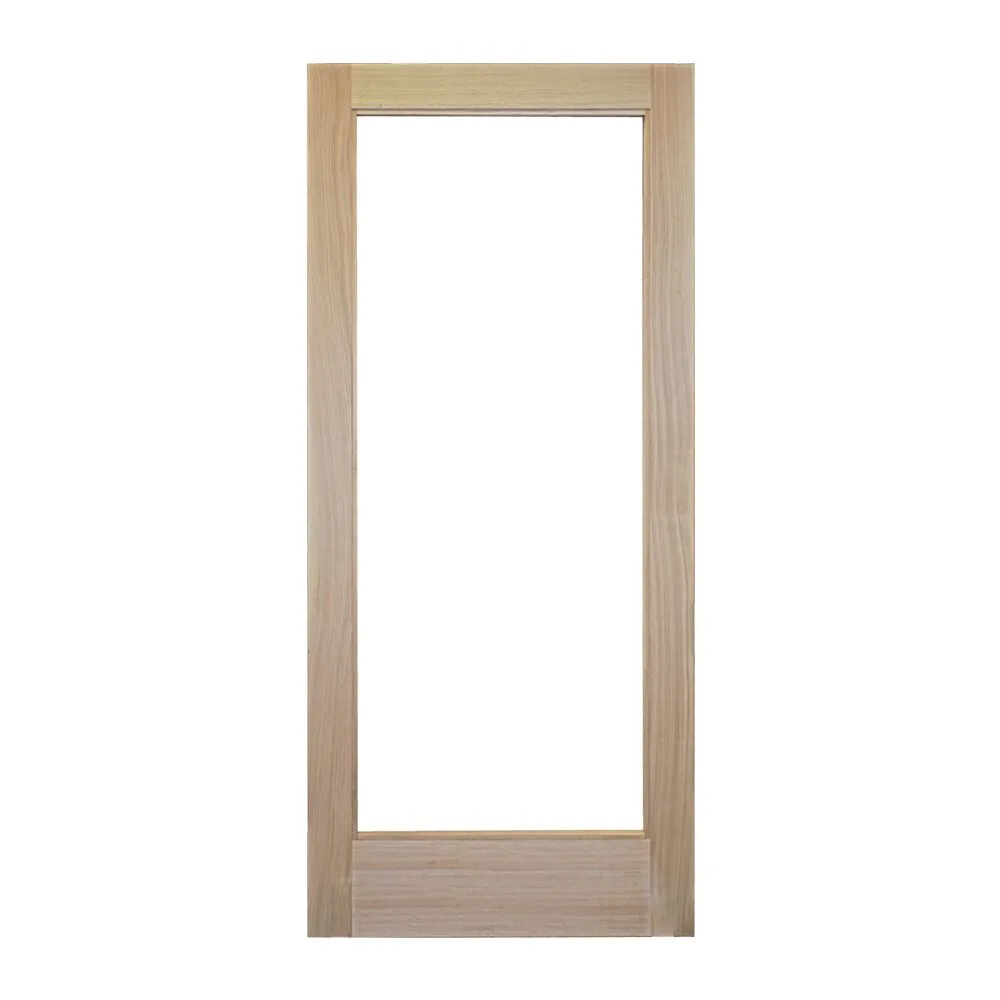 White Oak 1-Lite Open Rim French Door with Ovolo Sticking - 1-3/4" interior door
