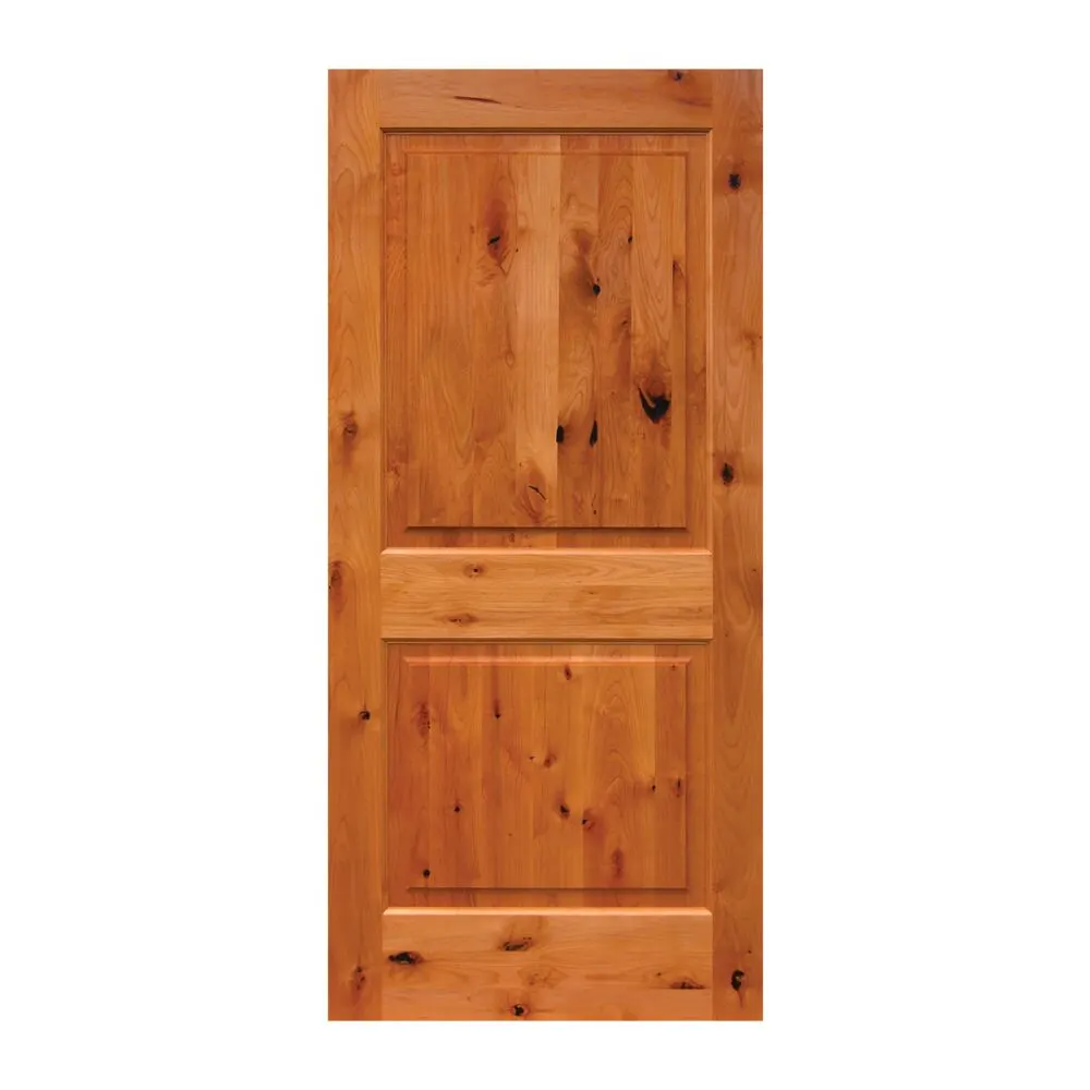 Knotty Alder C22 2-Panel Square Top Door with Ovolo Sticking interior door