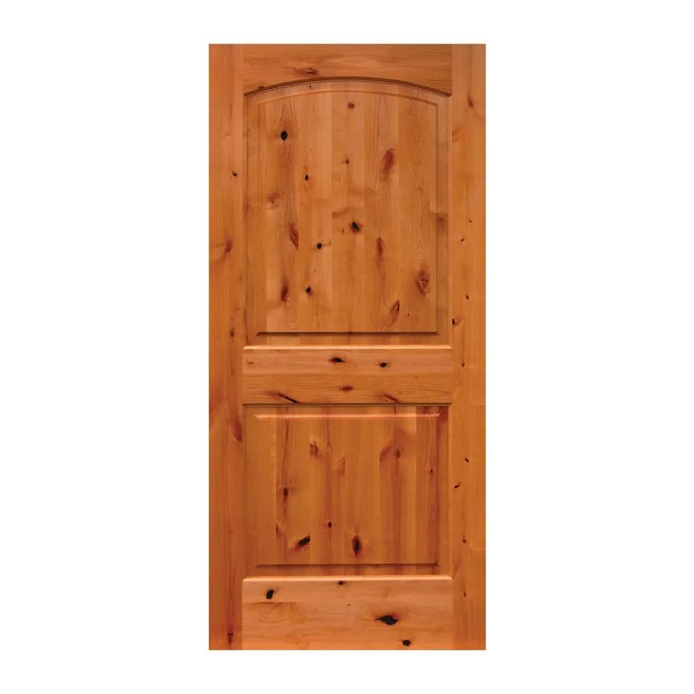 Knotty Alder 2-Panel Arch Top Door interior door