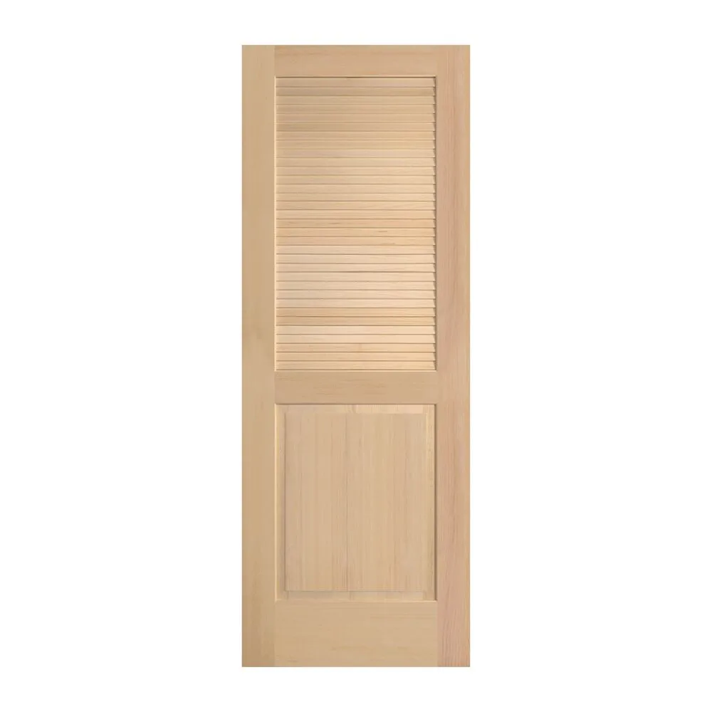 Pine Louver/Panel Door with 2-1/8" Stiles - 1-3/8" interior door