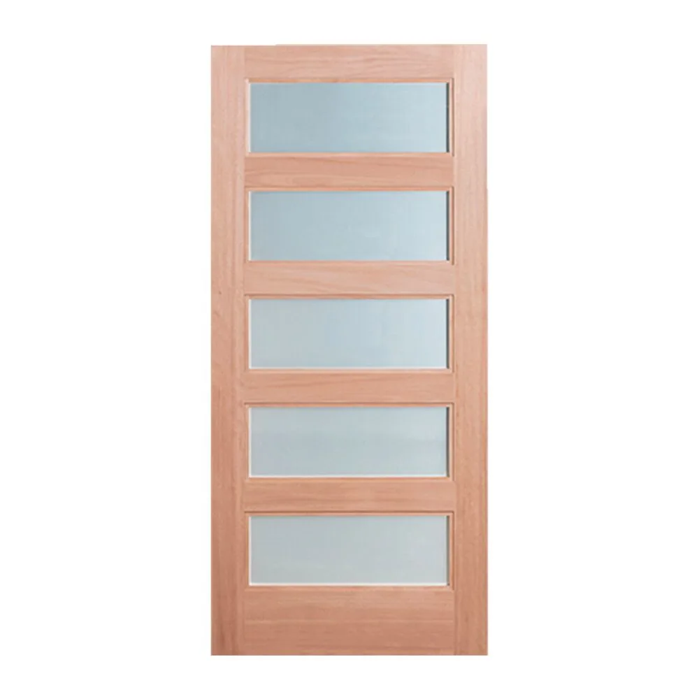 Mahogany 6-Lite Equal Panel Door with Square Sticking - Clear IG, 1-3/4" x 36" x 96" interior door