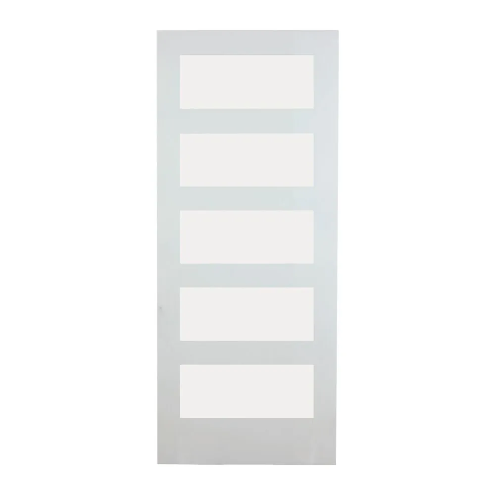 5-Lite Equal Pine French Door with Square Sticking - Primed, Clear Glass, 1-3/8" interior door