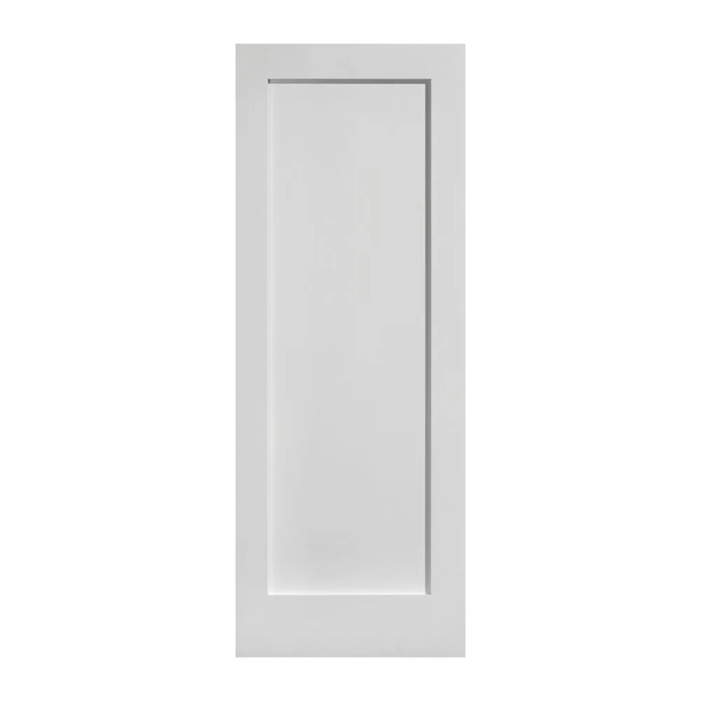 1-Panel Square Top Shaker Stile and Rail Door with Square Sticking - Primed interior door