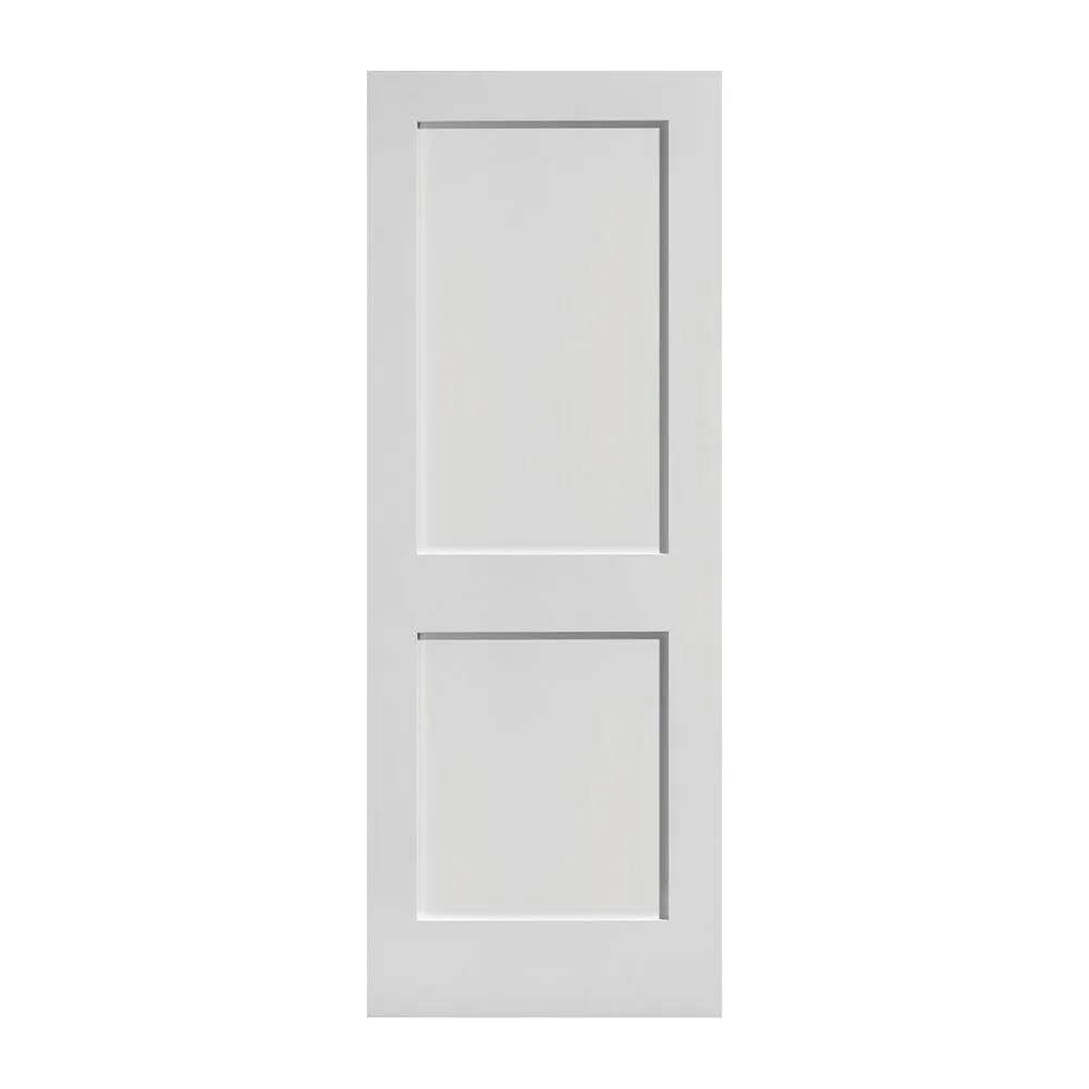 2-Panel Square Top Shaker Stile and Rail Door with Square Sticking - Primed interior door