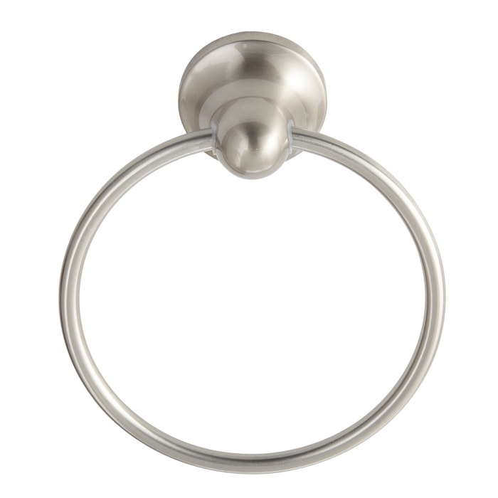 Twin Peaks Towel Ring in Satin Nickel