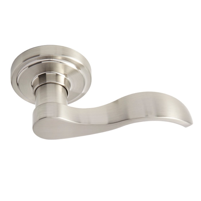 Twin Peaks Lever in Satin Nickel