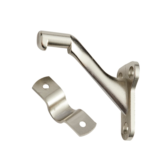 Deluxe Handrail Bracket in Satin Nickel