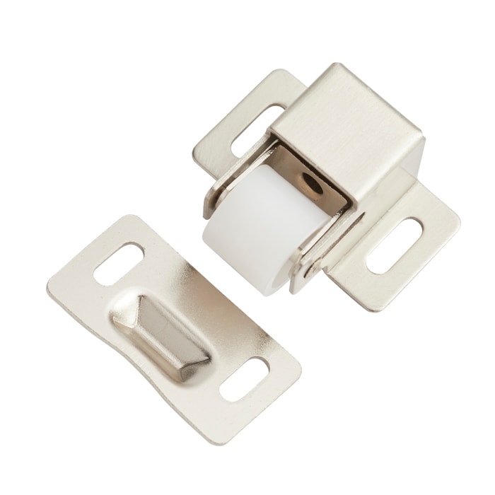 Jumbo Roller Catch in Satin Nickel