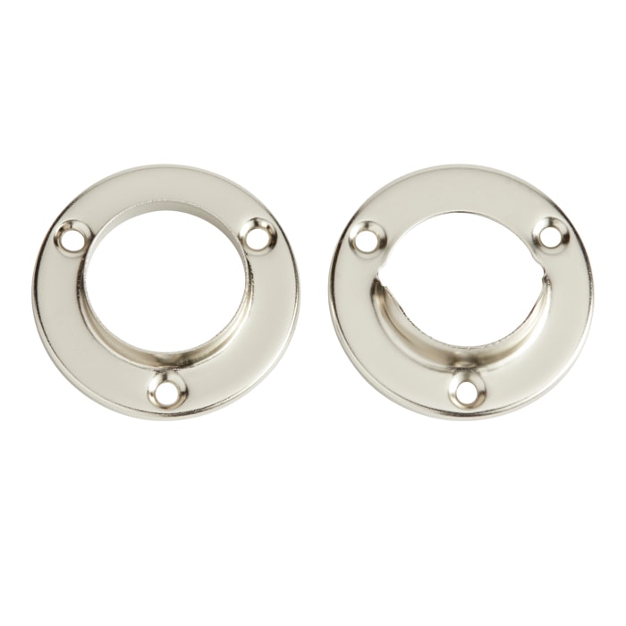 Metal Pole Socket in Satin Nickel