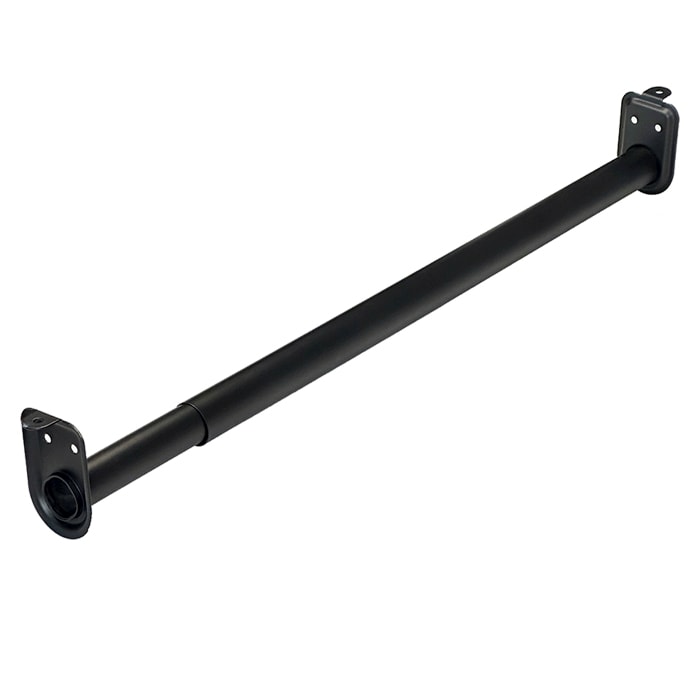 Steel Adjustable Closet Rod – Matte Black Finish in Matte Black