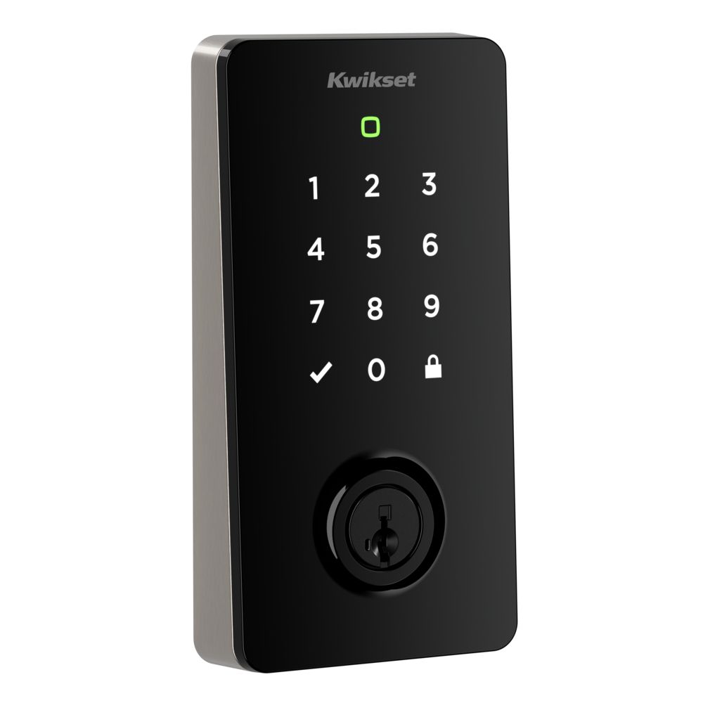 Kwikset Halo Select Contemporary smart lock in Satin Nickel — manufacturer exterior view
