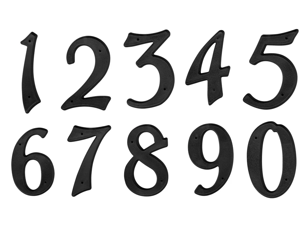 Sure-Loc 5″ Vinyl House Numbers in FBL Flat Black