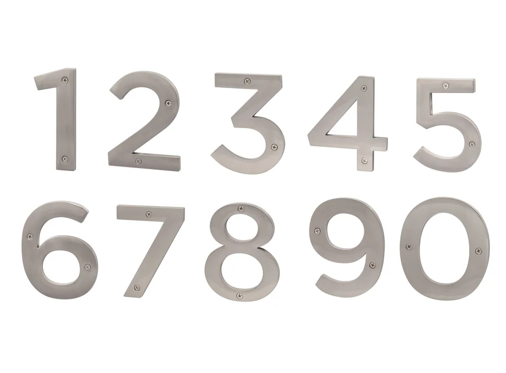 Sure-Loc 5″ Zinc House Numbers in 15 Satin Nickel
