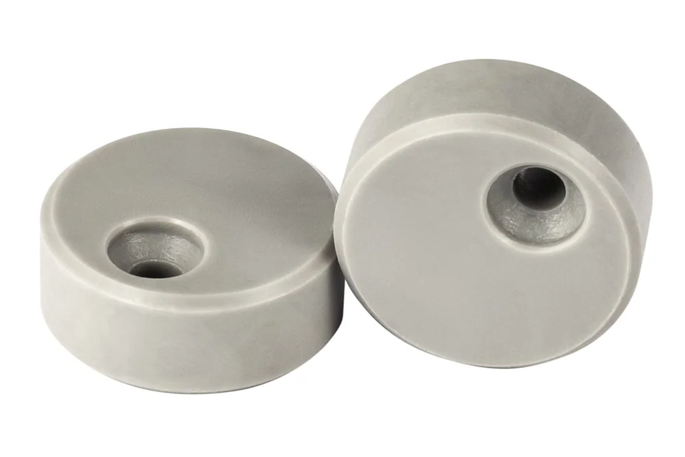 Sure-Loc Barn Track Anti-Jump Block, Pair in 15 Satin Nickel