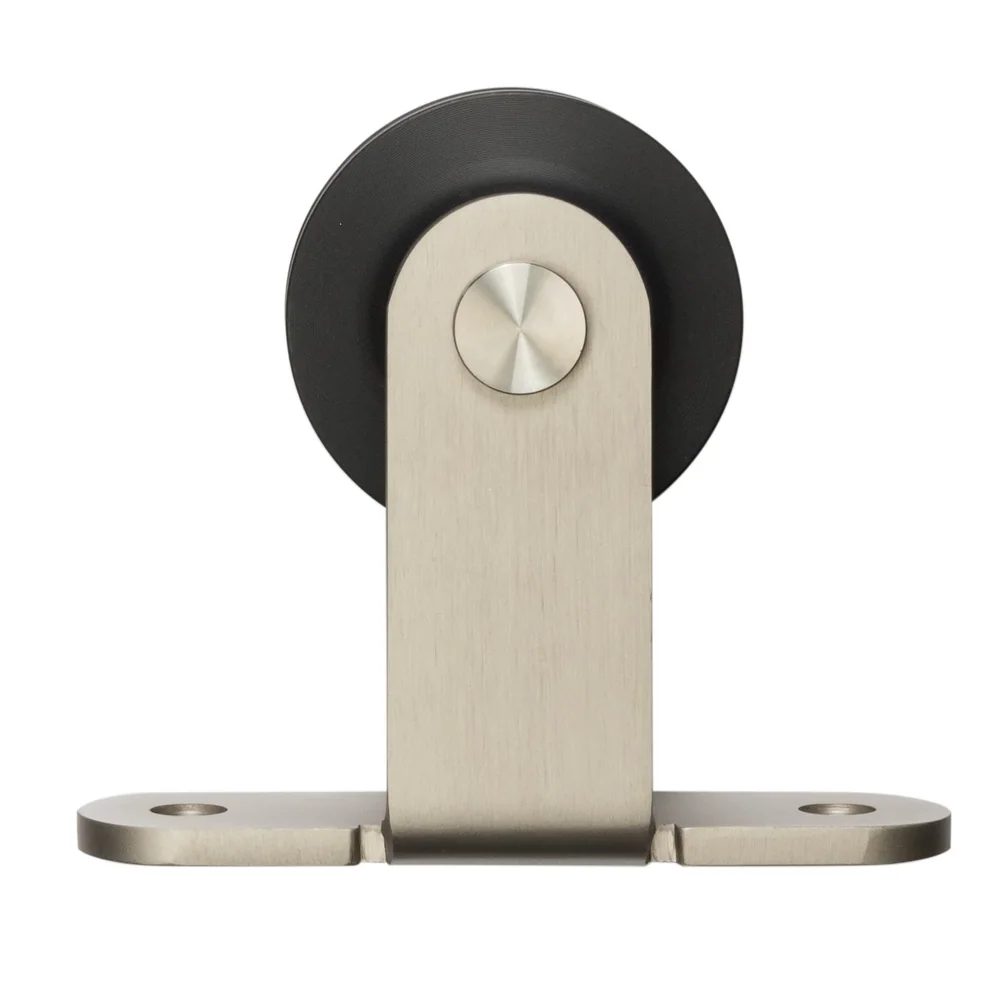 Sure-Loc Barn Track Roller, Top Mounted in 15 Satin Nickel
